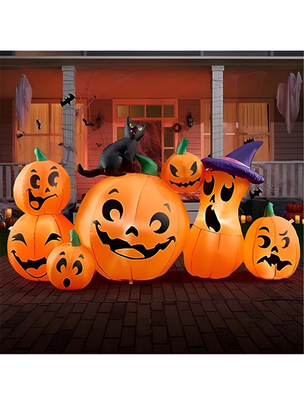 Joiedomi 6 FT Long Halloween Inflatable Outdoor Decorations, Pumpkin Blow Up